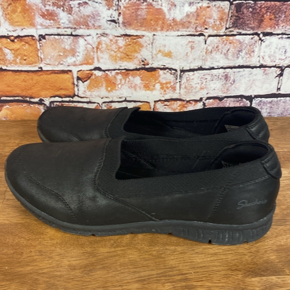 Skechers Women's Black BE-COOL Warmhearts Slip On Comfort Loafers Sz 10 - Picture 9 of 14